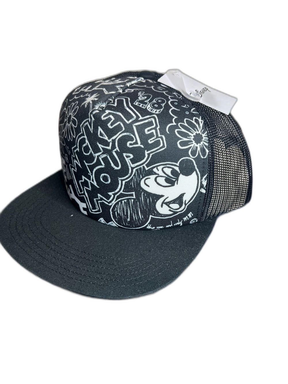 NEFF Disney Mickey Mouse SnapBack Trucker Hat Black Cap Mesh One size